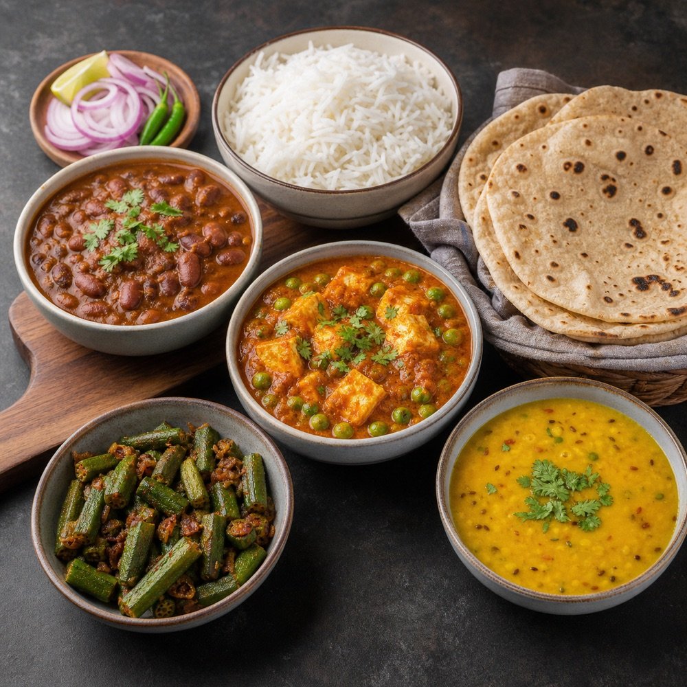 Aloo Tamatar Sabzi + Roti